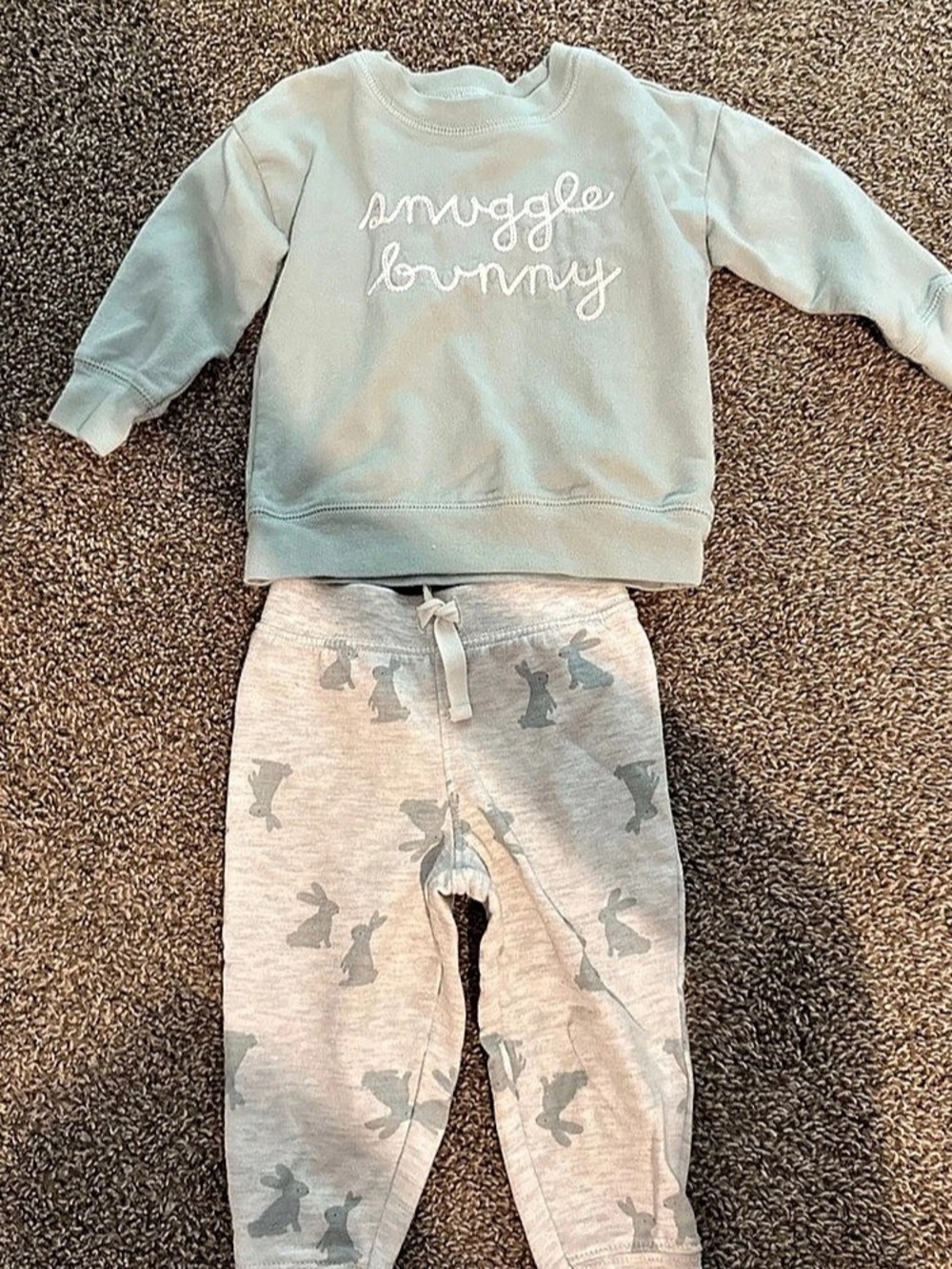 Carter's Snuggle Bunny 2-Piece Sweatshirt and Jogger Set Sweatshirt and Jogger